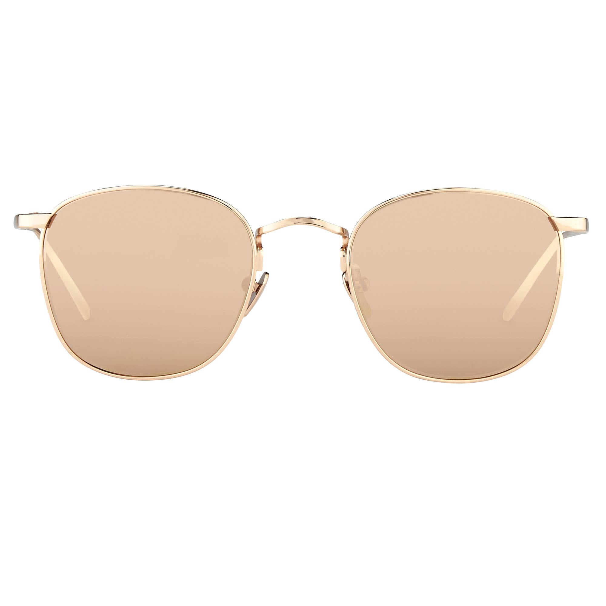 Simon Square Sunglasses in Rose Gold Frame