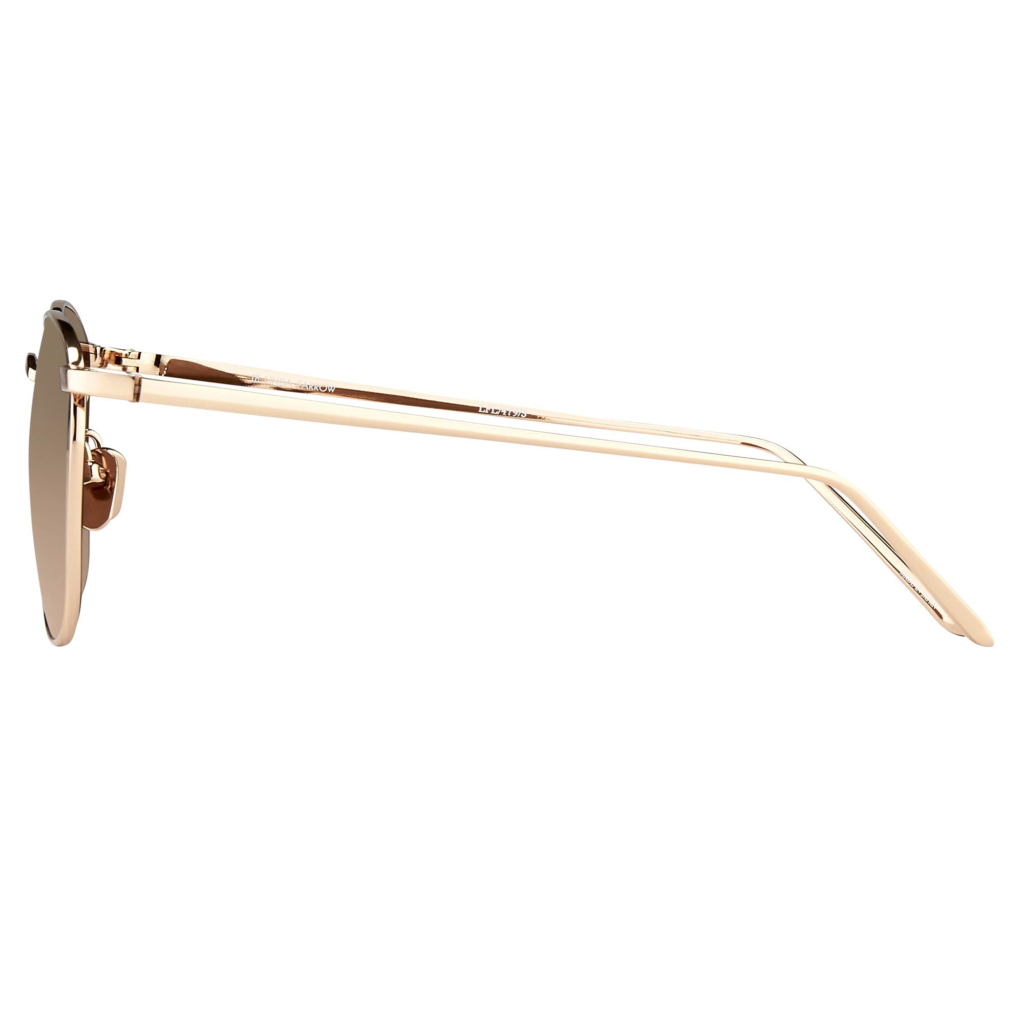 Simon Square Sunglasses in Rose Gold Frame