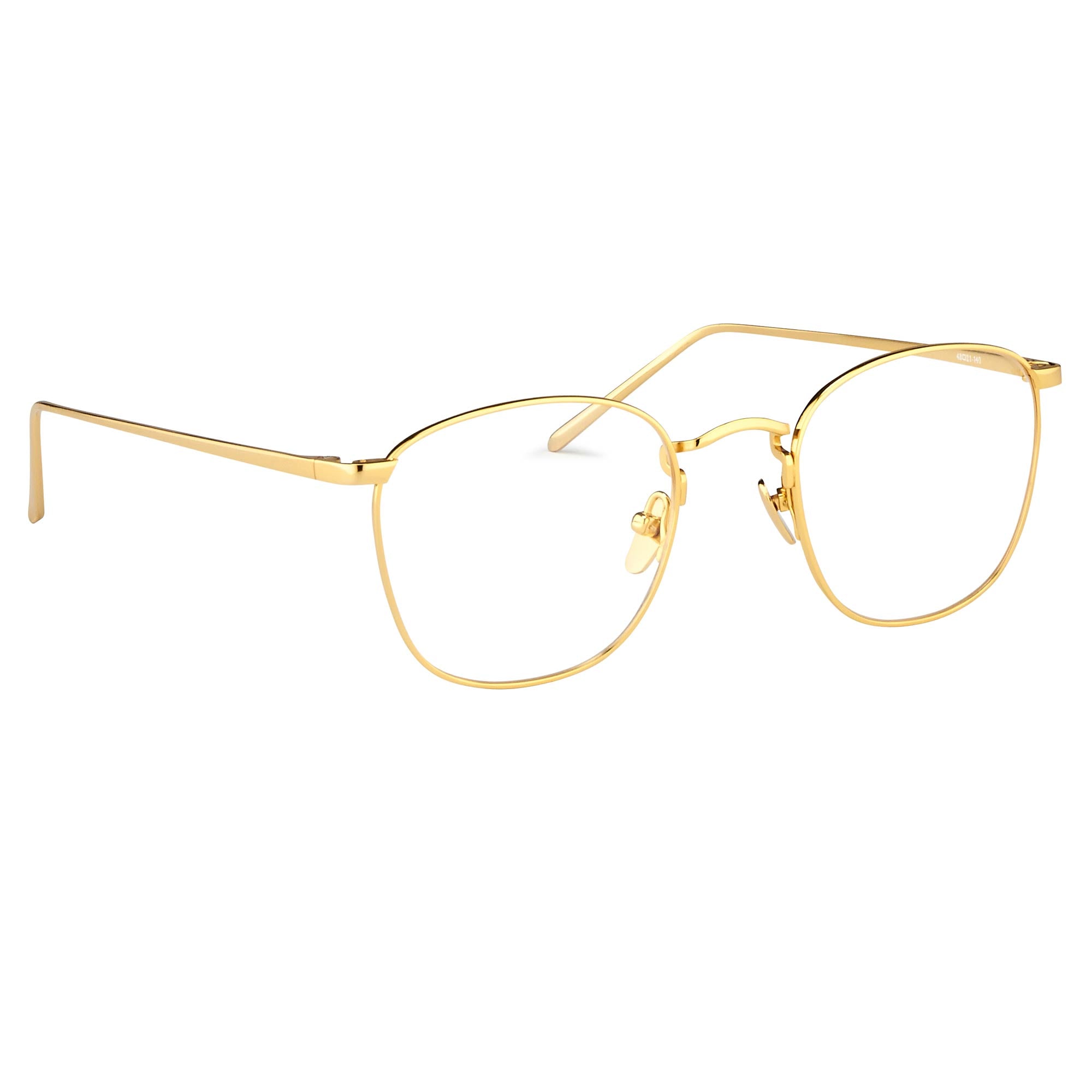 Simon Square Optical Frame in Yellow Gold