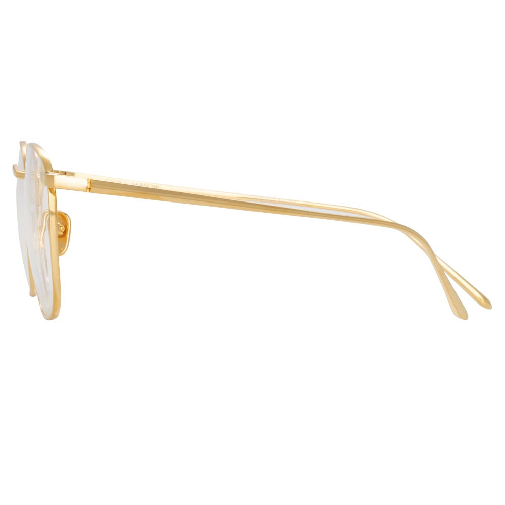 Simon Square Optical Frame in Yellow Gold