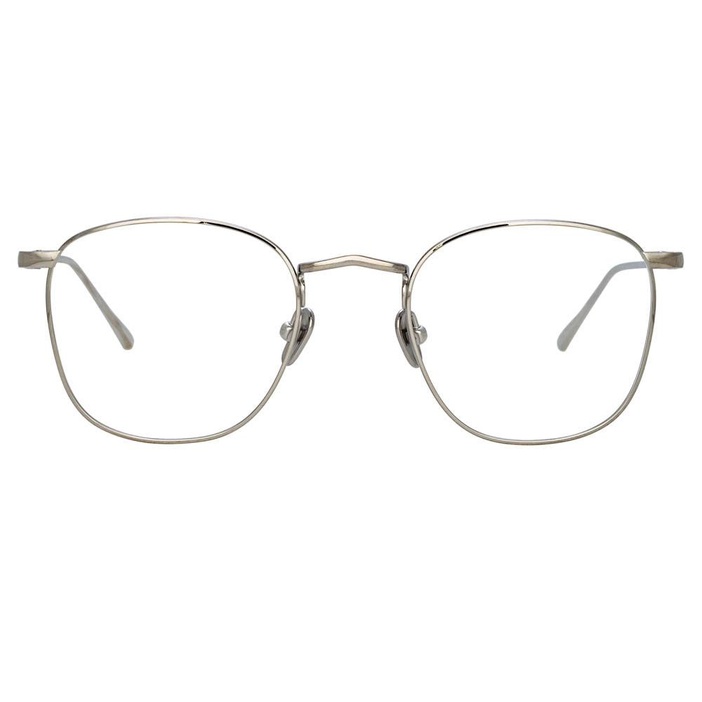 Simon Square Optical Frame in White Gold