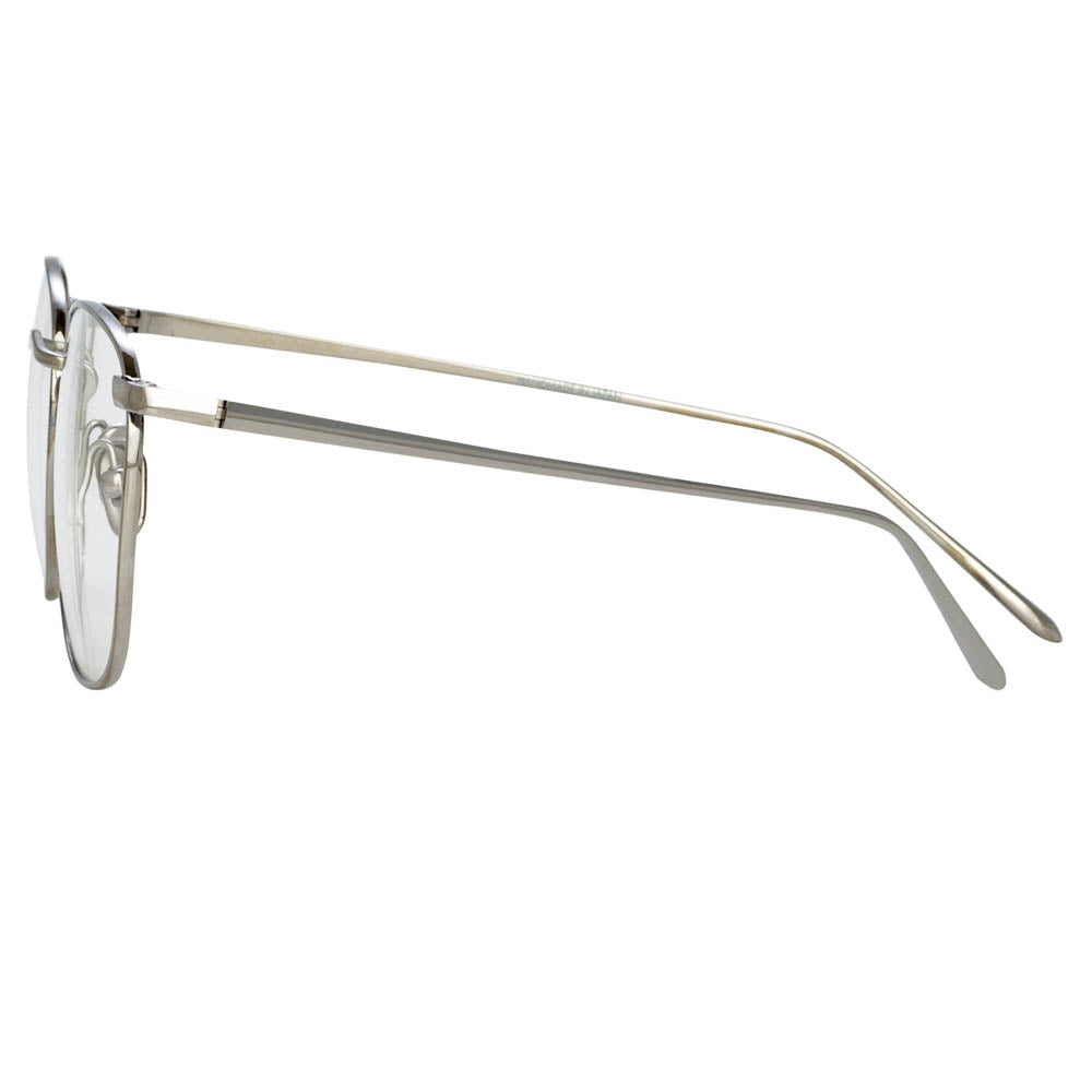 Simon Square Optical Frame in White Gold