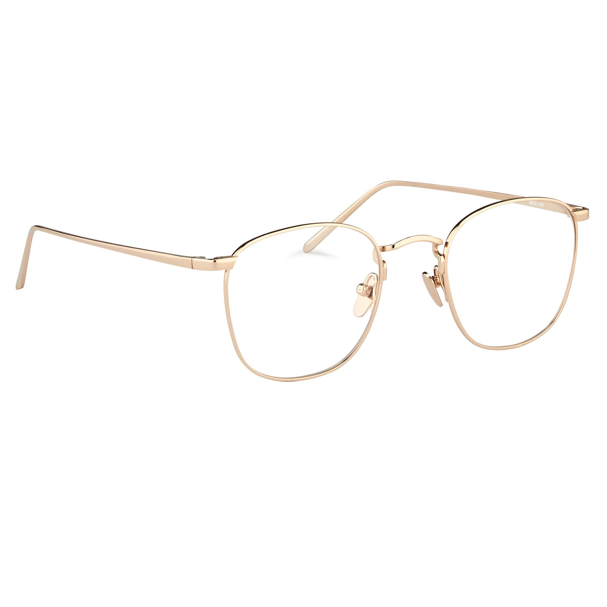 Simon Square Optical Frame in Rose Gold