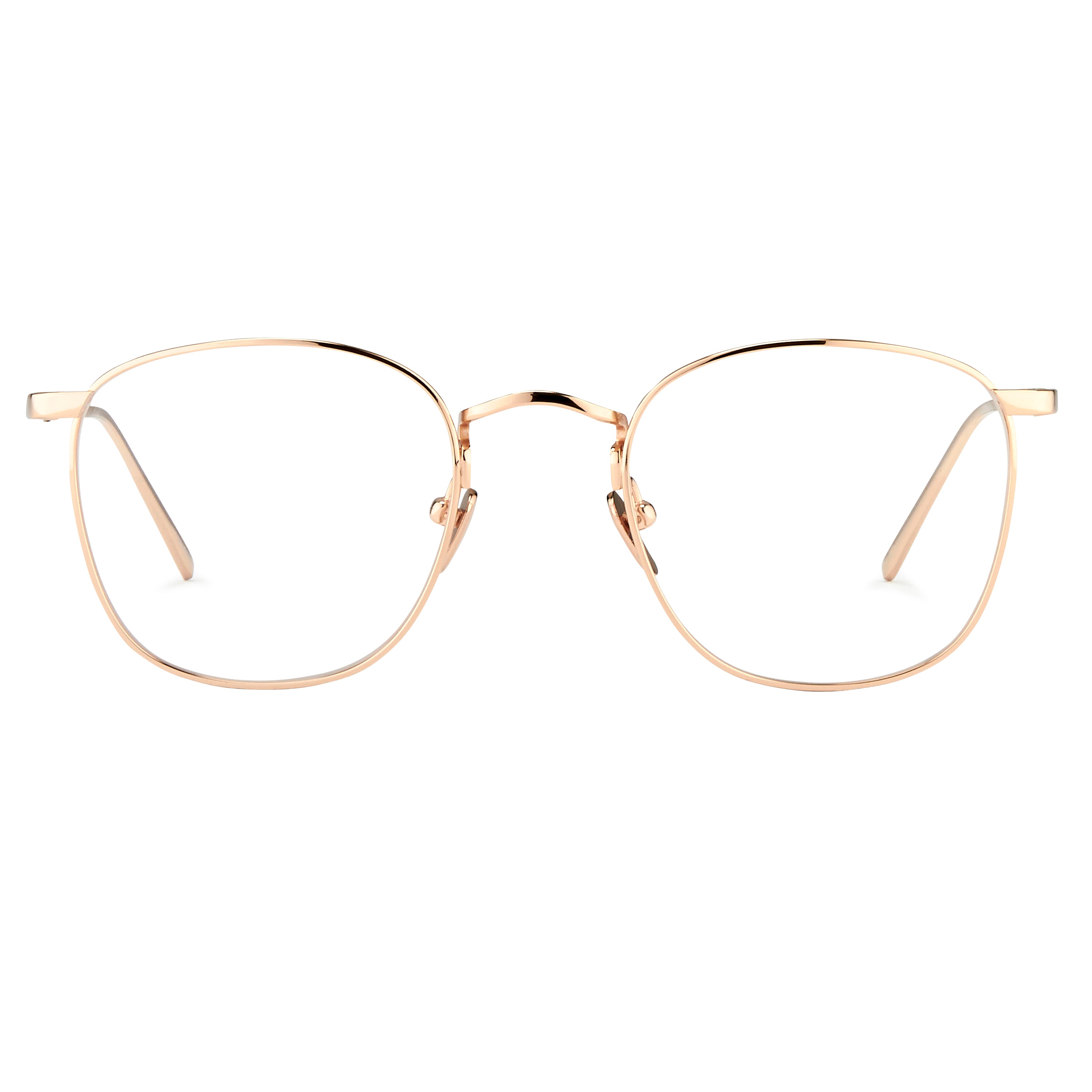 Simon Square Optical Frame in Rose Gold