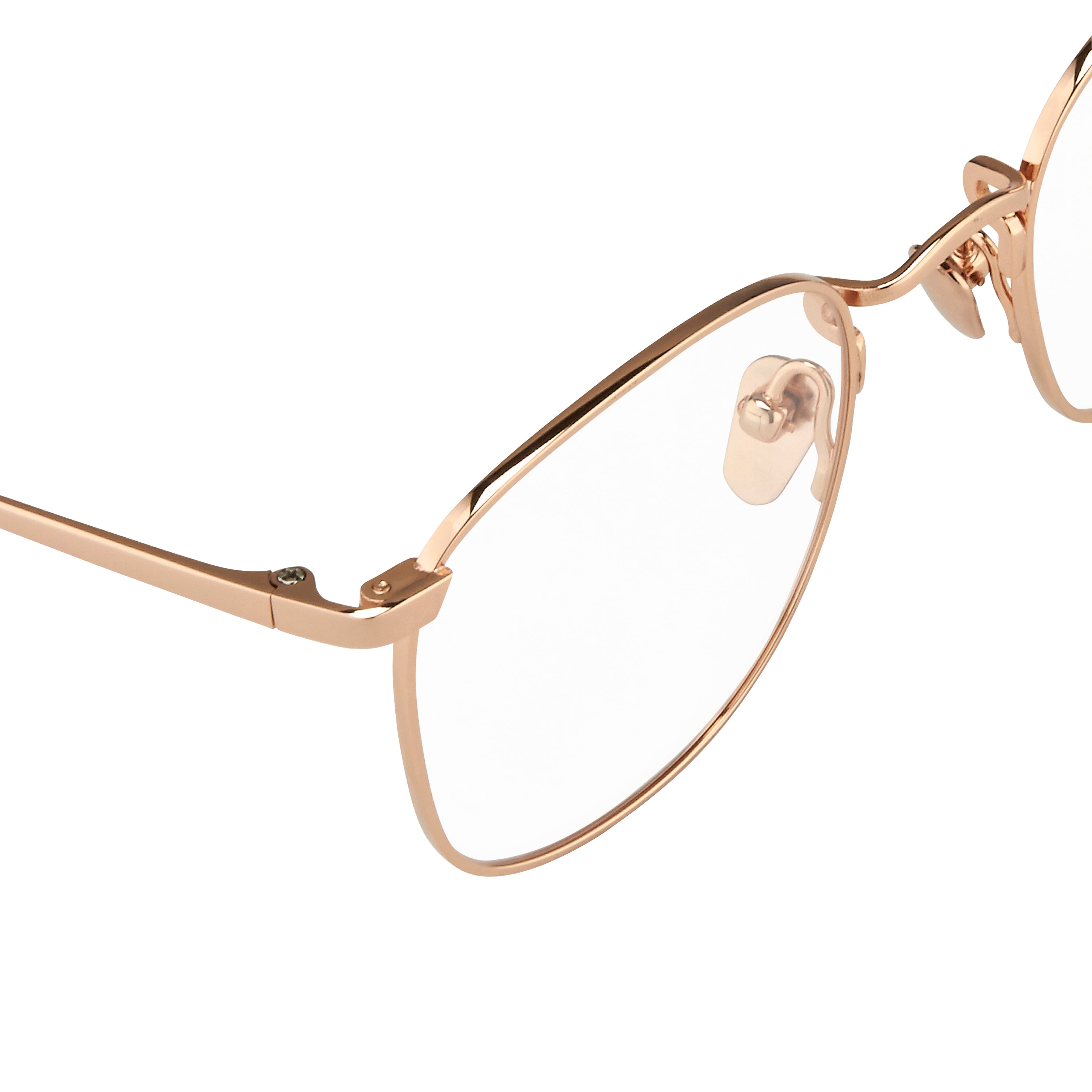 Simon Square Optical Frame in Rose Gold