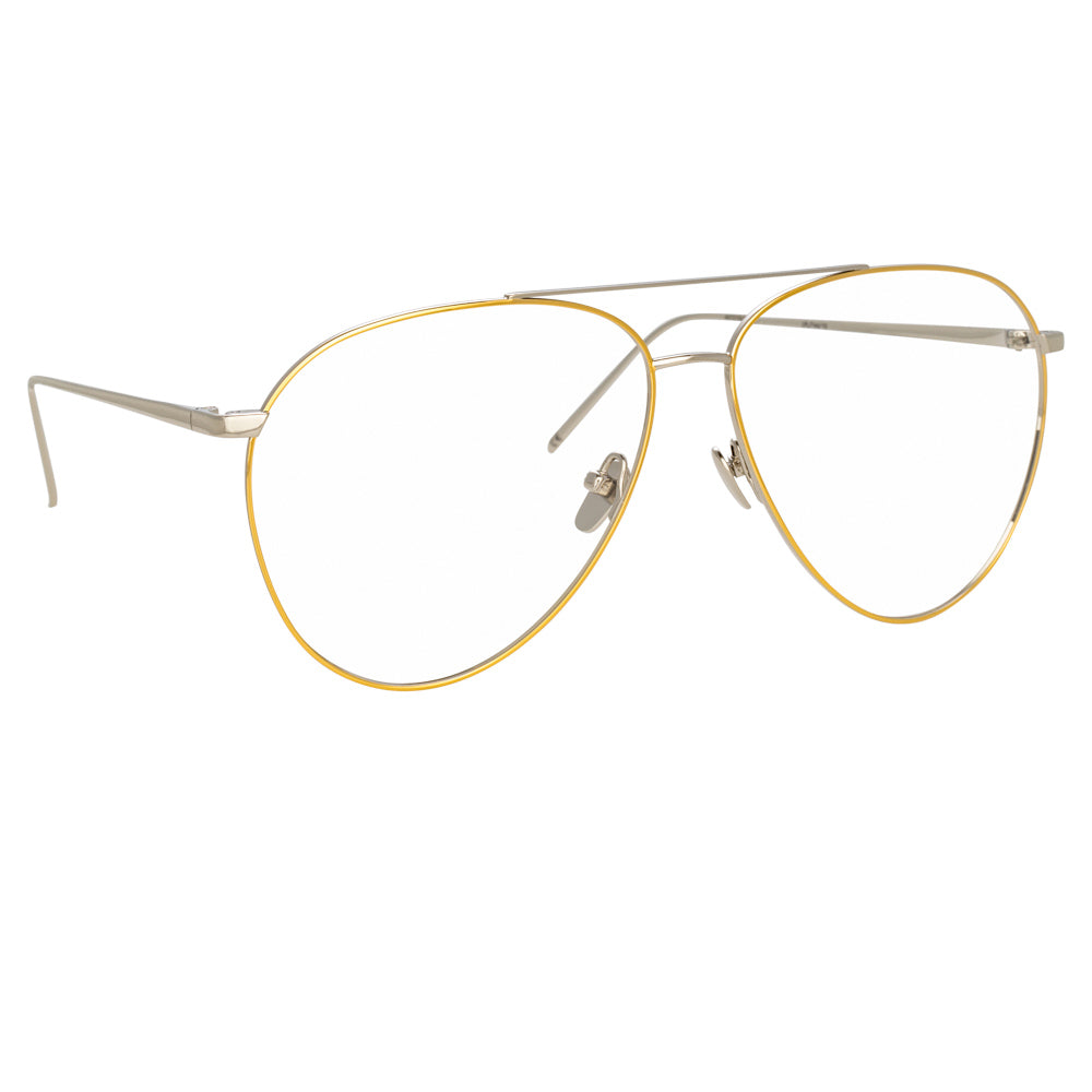 Kirk Aviator Optical Frame in Yellow Gold