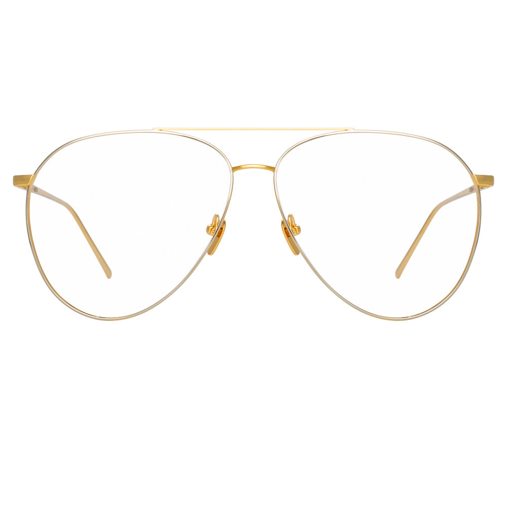 Kirk Aviator Optical Frame in Yellow Gold