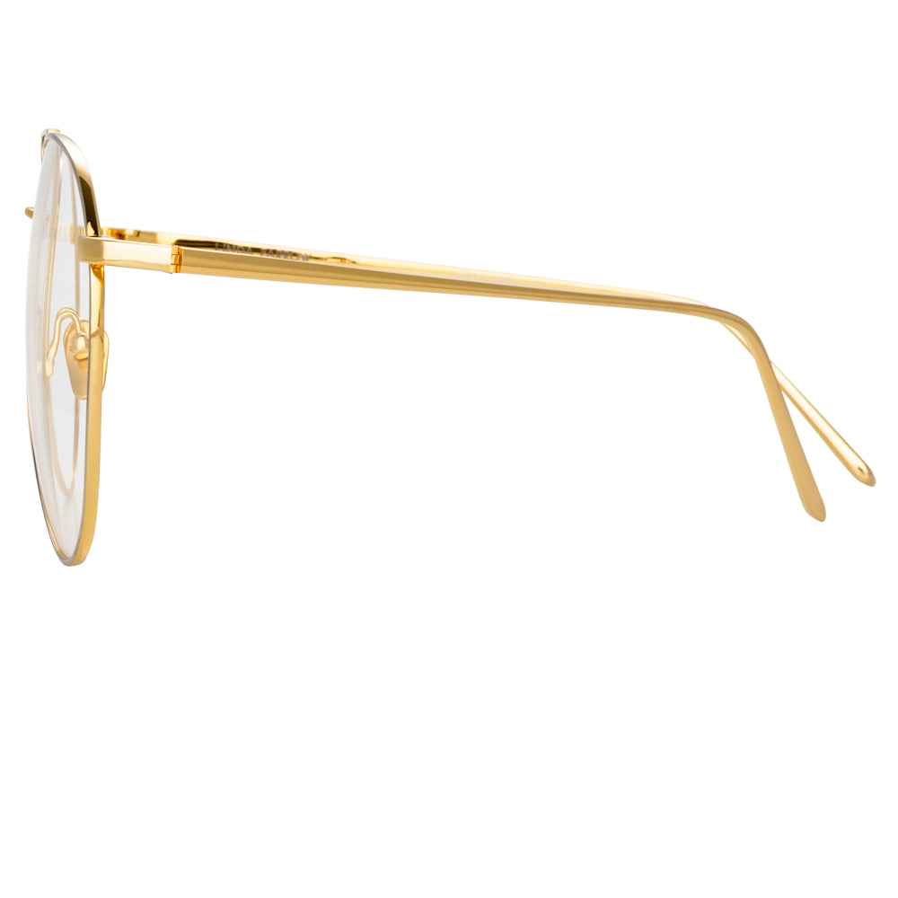 Kirk Aviator Optical Frame in Yellow Gold