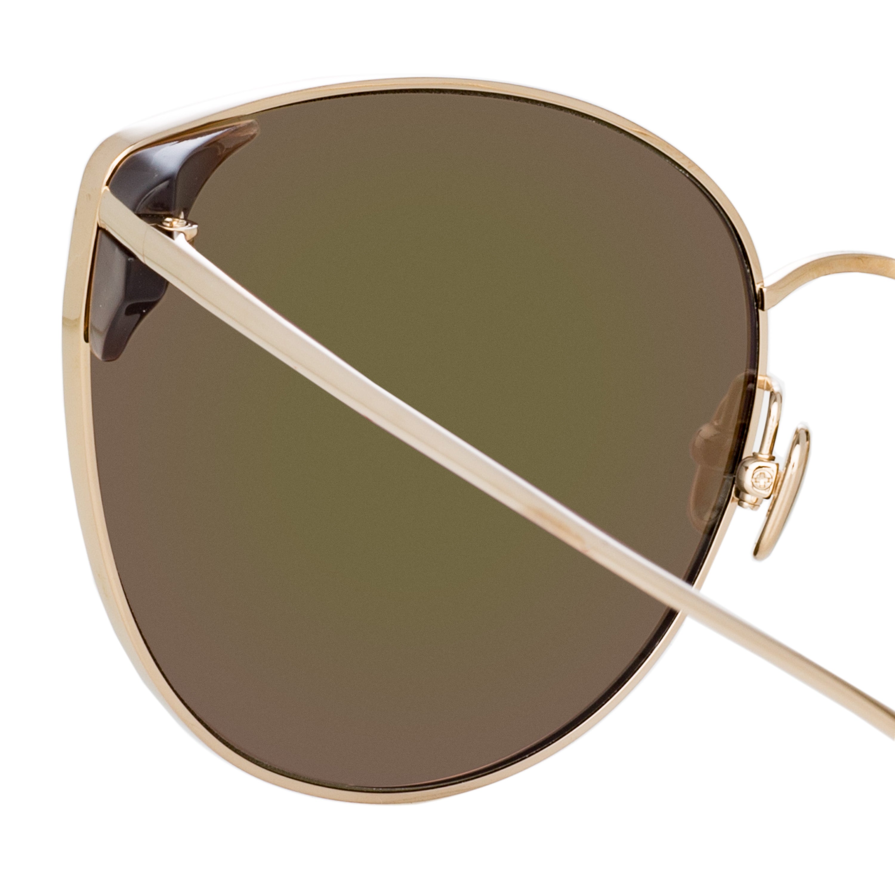 Flyer Sunglasses in Light Gold and Blue