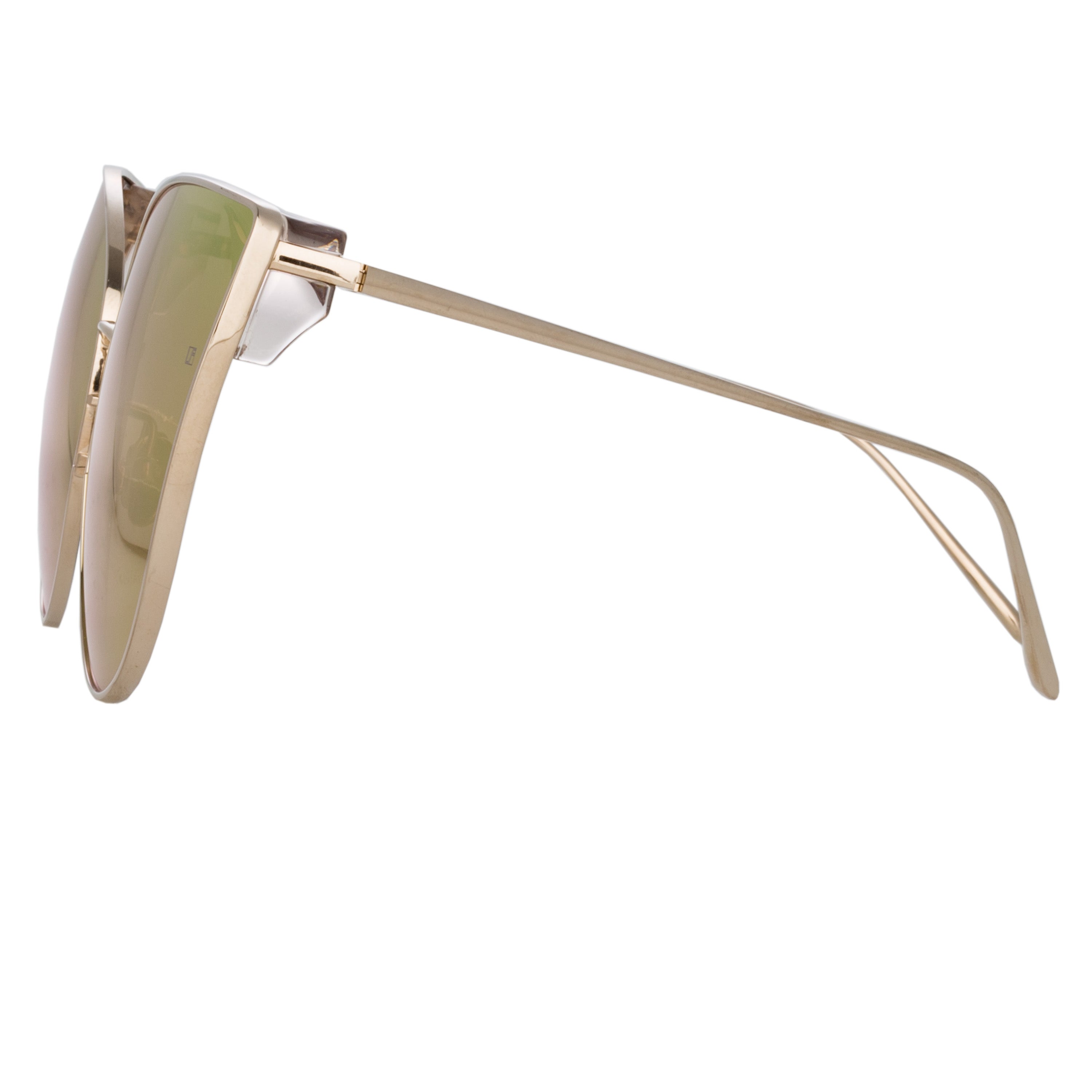 Flyer Sunglasses in Light Gold and Pink