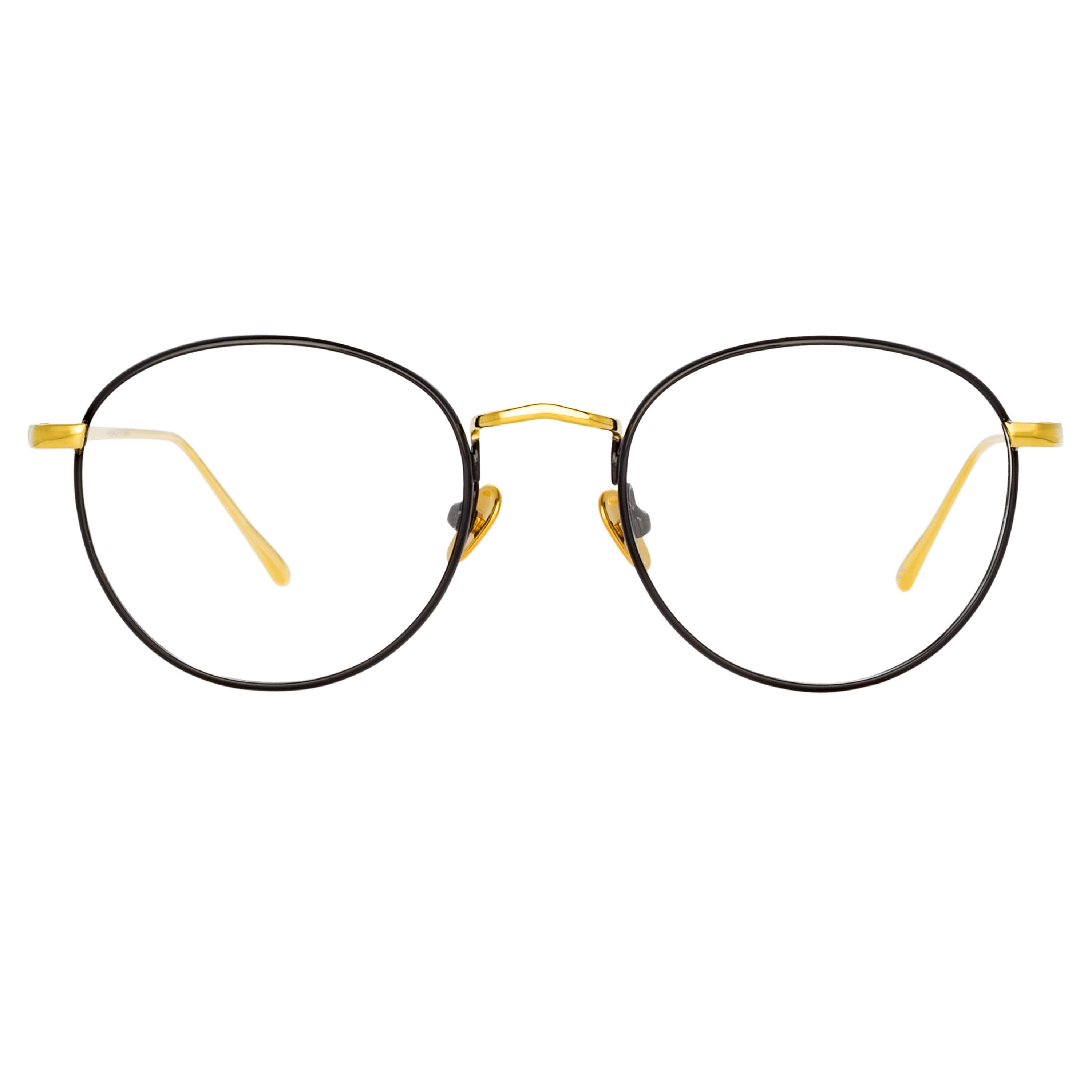 Harrison Optical Frame in Black and Yellow Gold