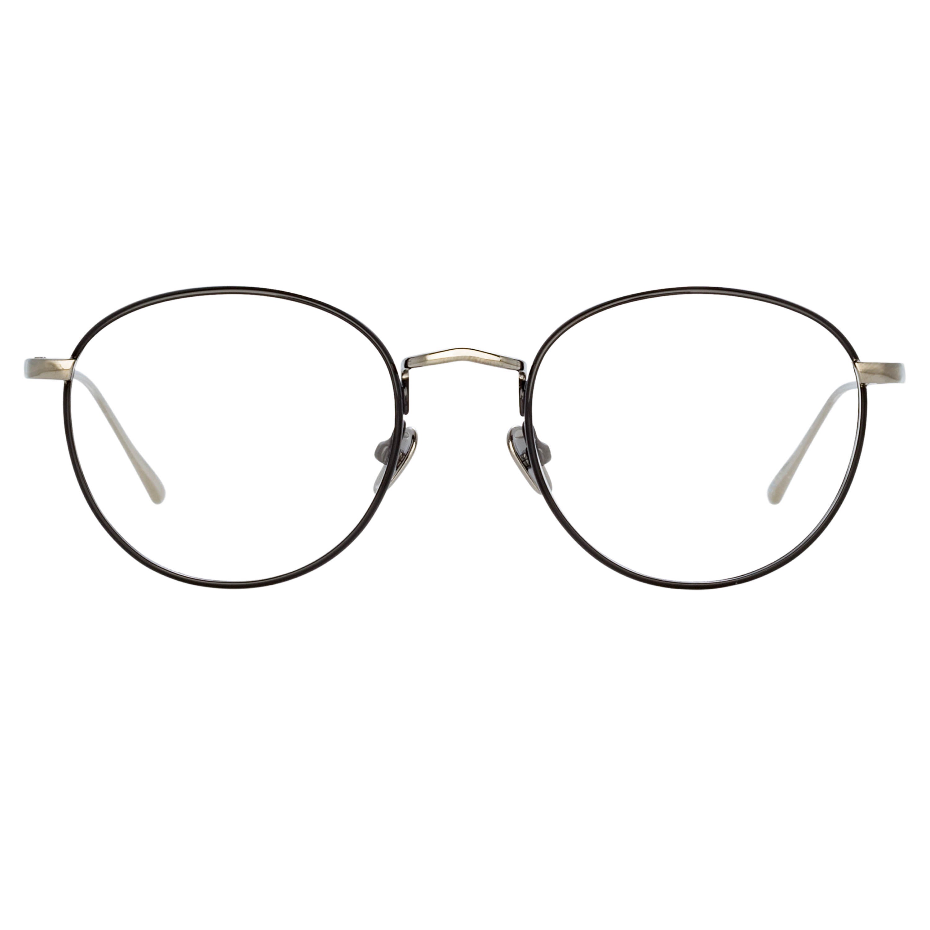 Harrison Optical Frame in Black and White Gold