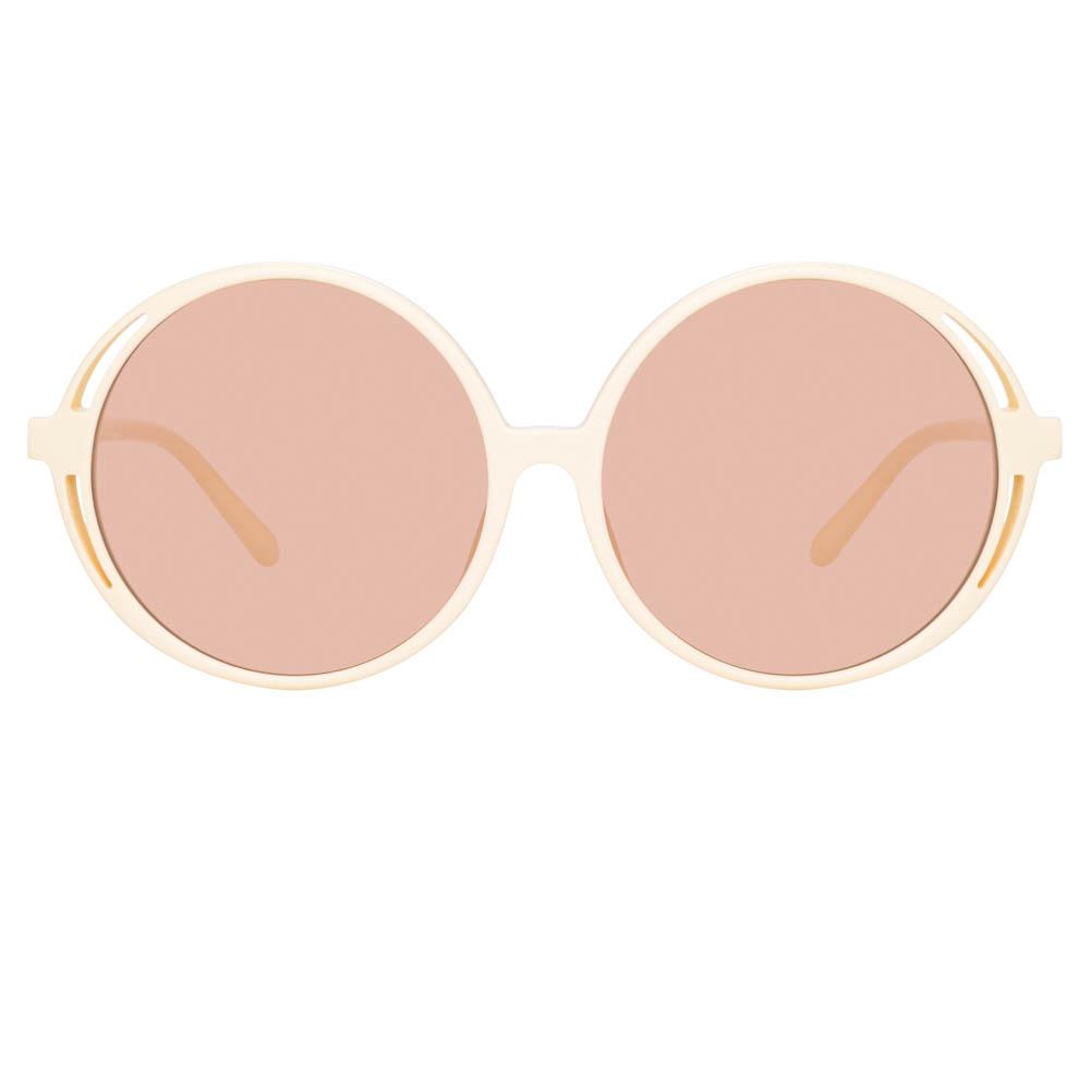 Bianca Round Sunglasses in White