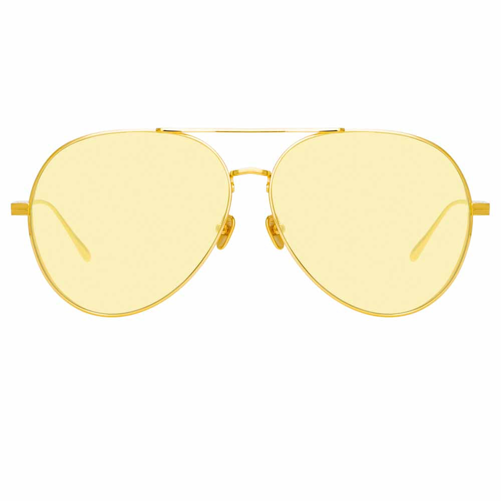 Ace Aviator Sunglasses in Yellow