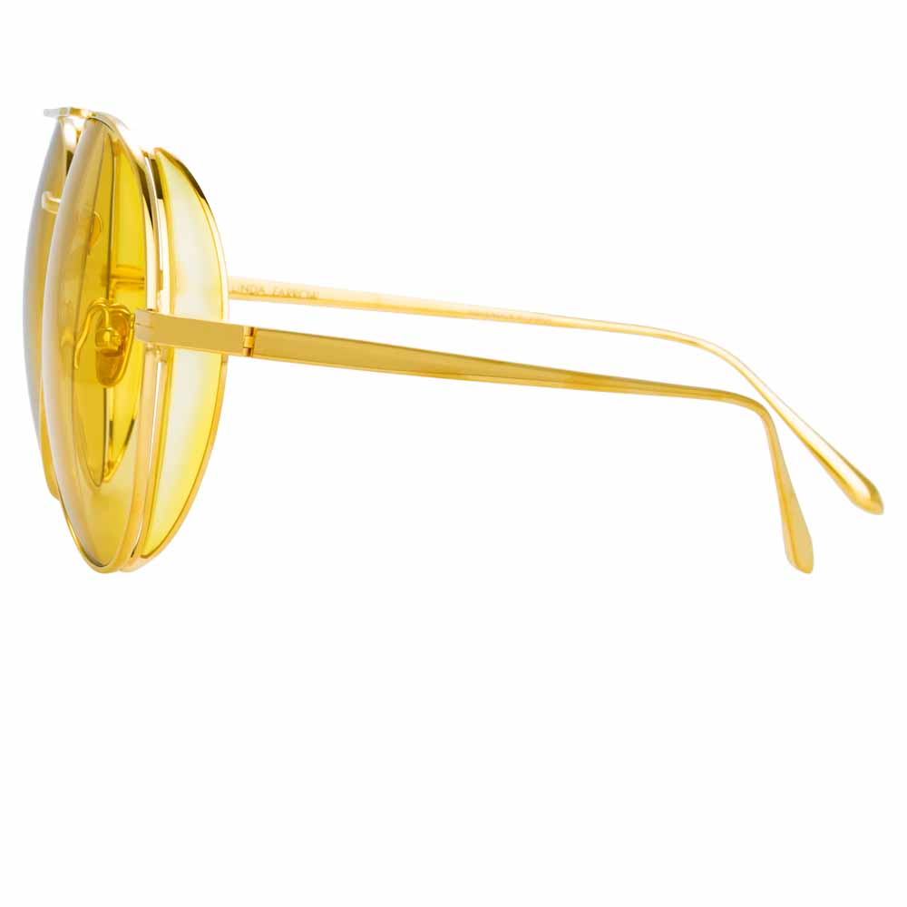 Ace Aviator Sunglasses in Yellow