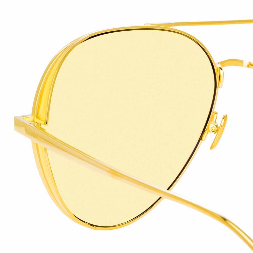 Ace Aviator Sunglasses in Yellow