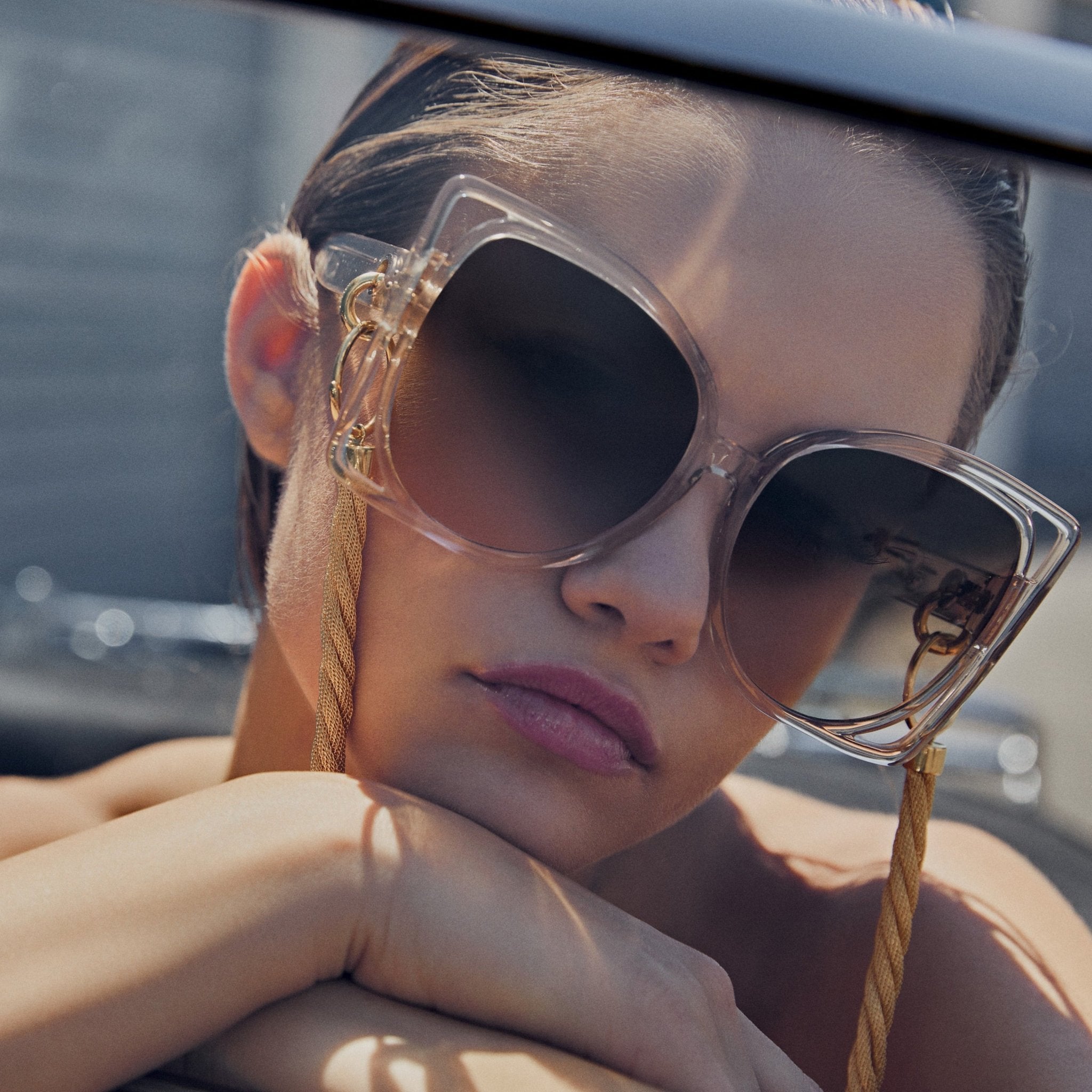 Astra Sunglasses in Ash - LINDA FARROW - Sunglasses - 