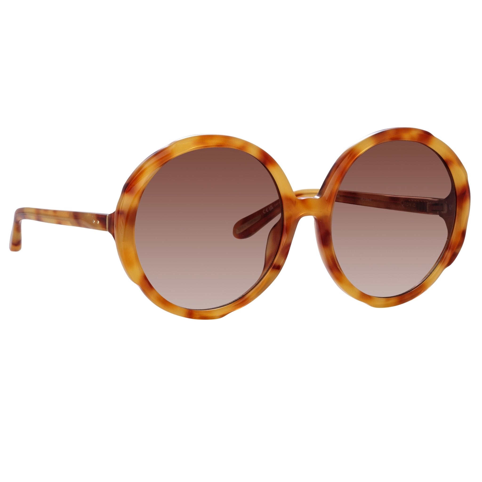 Otavia Sunglasses in Saffron Tortoiseshell - LINDA FARROW-Sunglasses-