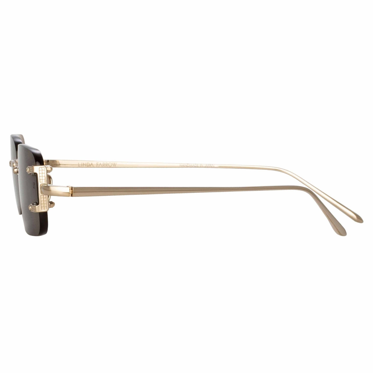 Taylor Sunglasses in Light Gold and Brown - LINDA FARROW-Sunglasses-