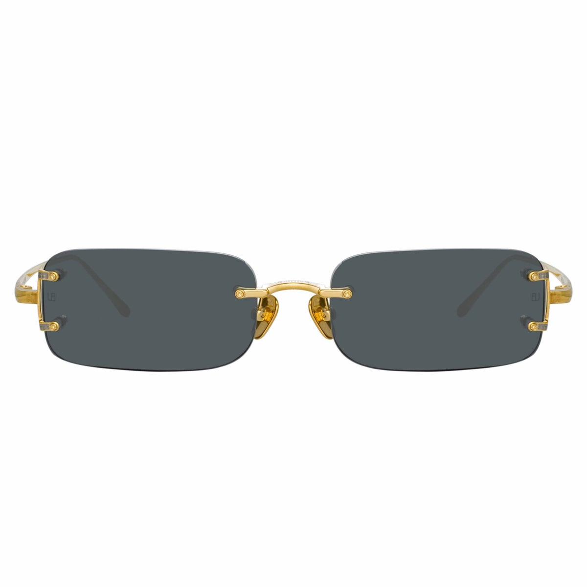 Taylor Sunglasses in Yellow Gold and Grey - LINDA FARROW-Sunglasses-